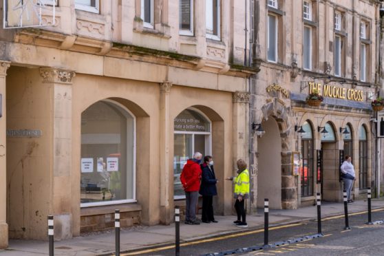 The new test centre set up on Elgin High Street