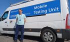 Marcus Spinks, a pilot and over 10,000 flying hours, is now a Senior Operative at the Mobile Testing Unit in Aberdeen