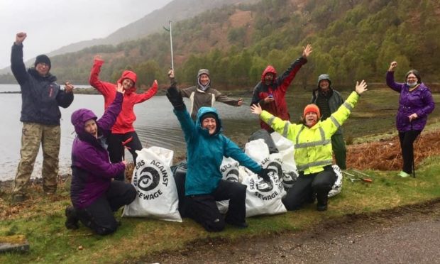 To go with story by Ellie Milne. Penny Clay has set up a beach clean around Loch Leven Picture shows; Love Lochaber Beach Clean. Loch Leven. Supplied by Penny Clay Date; Unknown