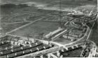 An aerial view of Northfield under construction in 1949.