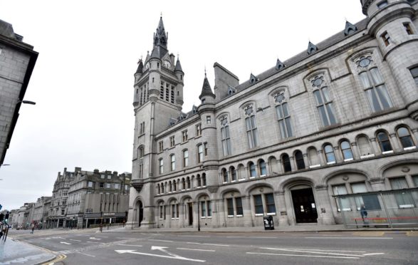 Pictured is a locator of Aberdeen Sheriff Court, Union Street, Aberdeen.