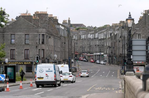 Victoria Road in Torry. Picture by Kath Flannery