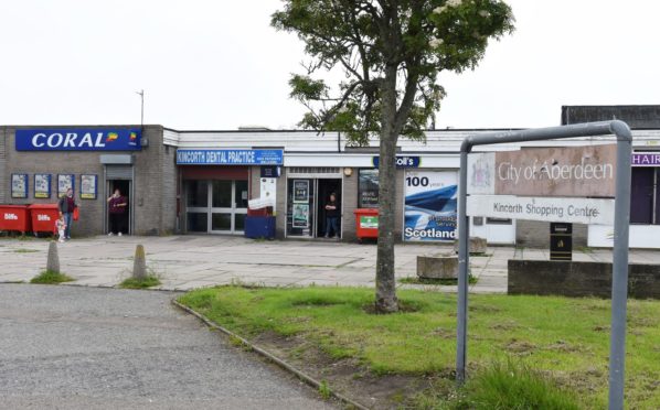 The shops in Kincorth, where the incident took place. Picture by Paul Glendell