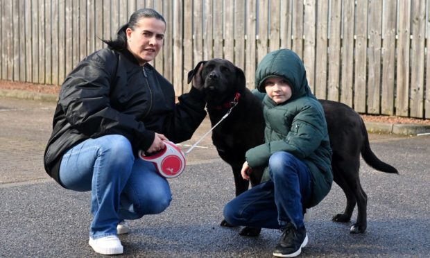 Debbie and Josh, with their dog