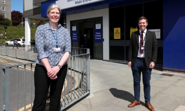 Dr Maggie Whyte and Dr Murray Smith are leading the project to give every person who was in hospital for Covid a mental health screening. Picture by Scott Baxter.