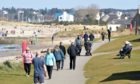 Warm weather in April led to a surge of visitors to Nairn beach.