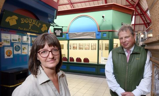 Market Manager Jo Murray with Inverness City Centre Manager David Haas at the Inverness Victorian Market. Image: Sandy McCook / DC Thomson