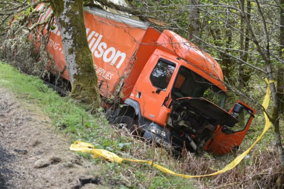 Crash on the A82 near Invermoriston involving a lorry and transit van.