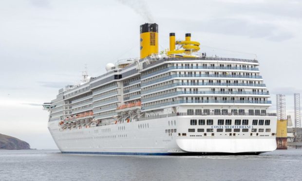 A cruise ship at Port of Cromarty. Invergordon.