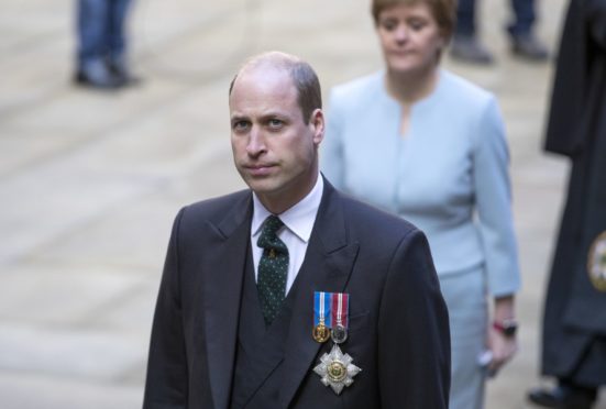 The Duke of Cambridge arrives for the opening ceremony of the General Assembly of the Church of Scotland. Photo: Jane Barlow/PA Wire