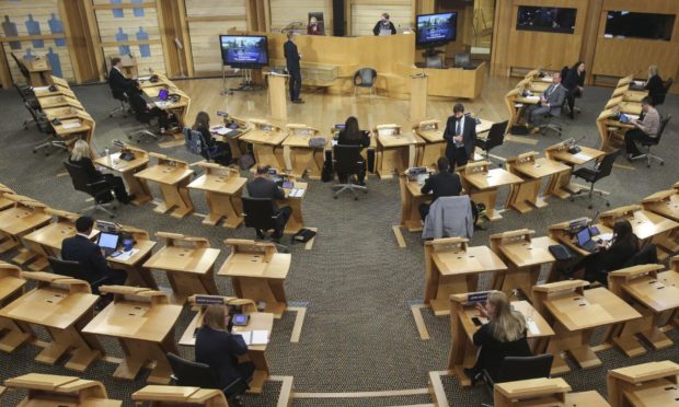 New MSPs' first meet for the first time with the Presiding Officer Ken Macintosh after the Scottish Parliamentary Elections, in Holyrood, Edinburgh. Picture date: Wednesday May 12, 2021. PA Photo. See PA story SCOTLAND Election. Photo credit should read: Fraser Bremner/Scottish Daily Mail/PA Wire