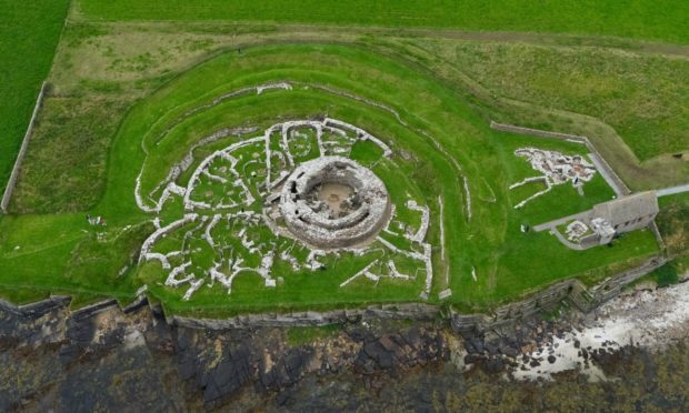 The Iron Age Broch of Gurness.