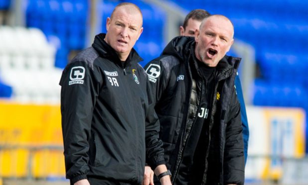 Brian Rice (left) and John Hughes during their time at Caley Thistle.