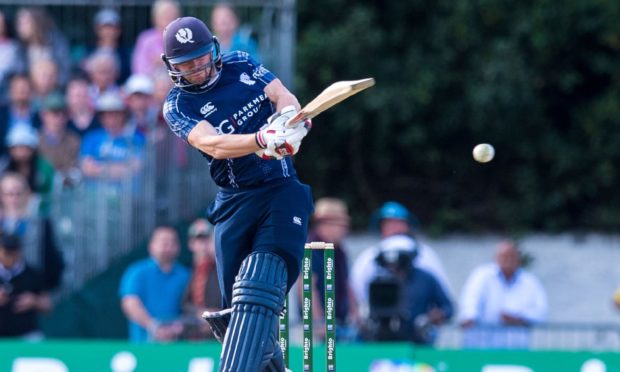 Matthew Cross batting for Scotland