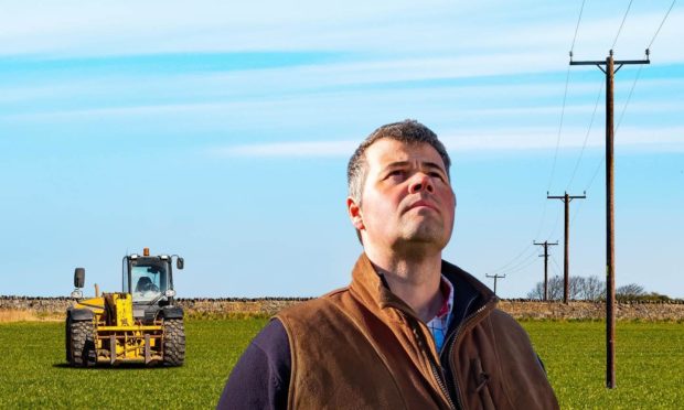 To go with story by Ellie Milne. New campaign gives farmers the heads up to stay safe near power lines. Picture shows; SSEN's farmer-to-farmer safety campaign. Unknown. Supplied by SSEN  Date; Unknown