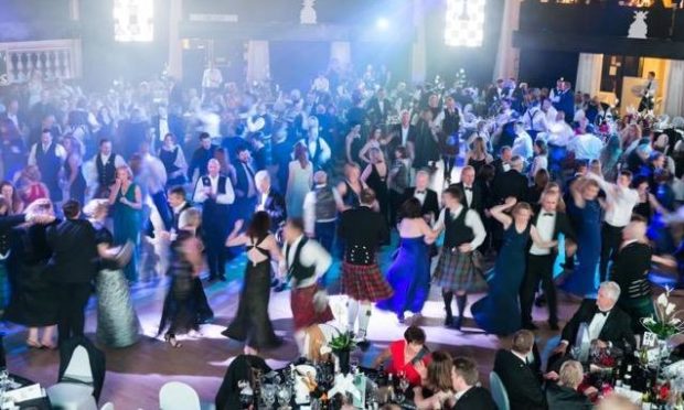 Dancers at a previous Touch of Tartan Ball.