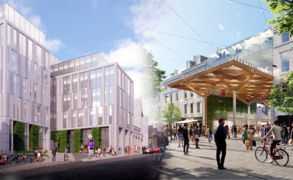 Concept images of a redeveloped Aberdeen Market and BHS in Union Street, being proposed by Aberdeen City Council