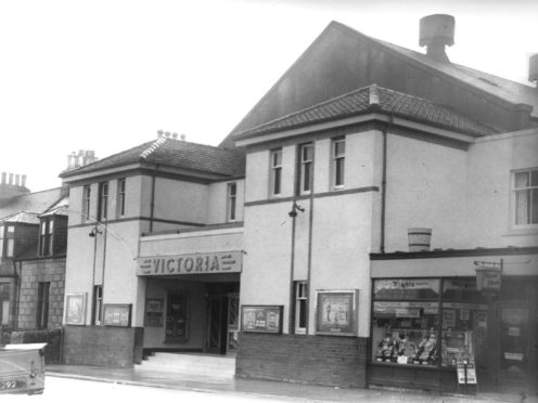 The facade of Inverurie's Victoria Cinema pictured during the mid-20th Century.