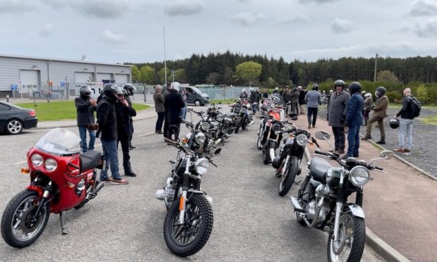 To go with story by Lauren Taylor. Distinguished Gentleman Ride raising money for Movember Picture shows; Distinguished Gentleman Riders. Aberdeen. Supplied by Lenny Webster Date; 23/05/2021