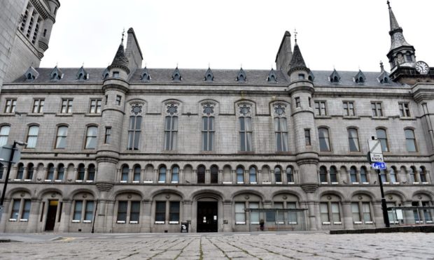 Pictured is a locator of Aberdeen Sheriff Court, Union Street, Aberdeen.