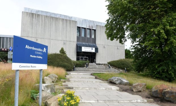 Aberdeenshire Council's Woodhill House headquarters has been shut down after a suspected legionella find.