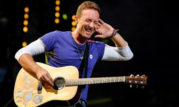 Chris Martin of Coldplay, one of the acts that will be performing at Live at Worthy Farm.