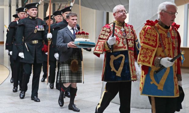 The Duke of Hamilton traditionally carries the Crown of Scotland into the Scottish Parliament, writes Scott Crichton Styles, but maybe it's time for a change