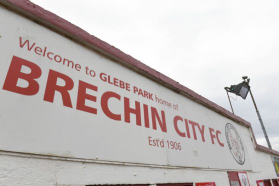 BRECHIN, SCOTLAND - MAY 23: A general view during a Scottish League Two play-off final second leg between Brechin City and Kelty Hearts at Glebe Park, on May 23, 2021, in Brechin, Scotland (Photo by Craig Foy / SNS Group); 70817034-173d-46c3-854d-e39cb405d738