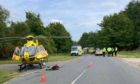 SCAA airlifted a woman following a crash on A98.