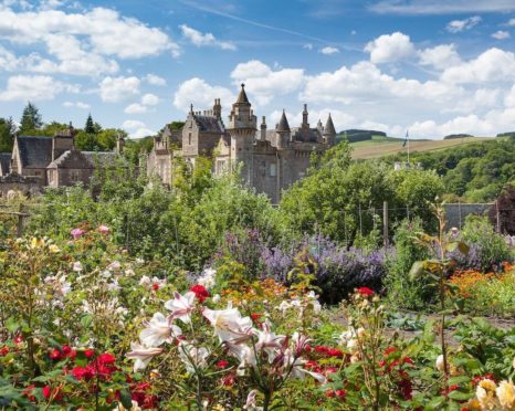 Abbotsford House, Melrose, the home of Sir Walter Scott.