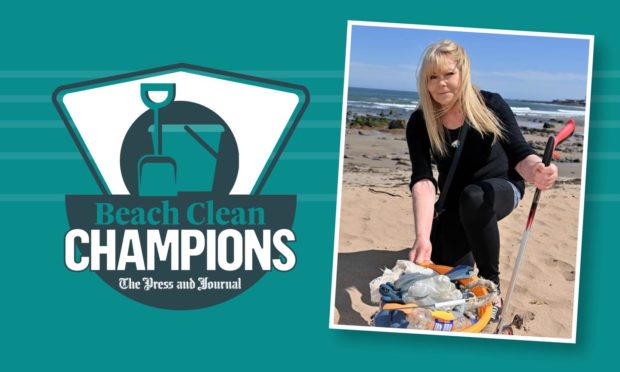 Theresa Ritchie at Craigewan Beach in Peterhead.