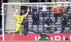 Scotland keeper David Marshall can only watch as Patrik Schick's shot flies into the back of the net.