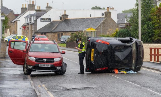 Road crash in Elgin.