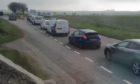 North-east road blocked as emergency services deal with two-car crash near Ellon. Supplied by Jeanette Billing Baxendale