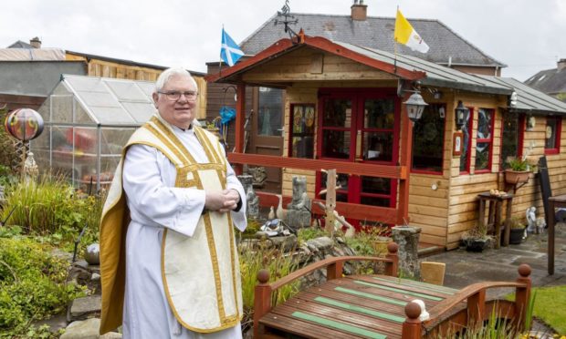 Inverness Catholic Priest Father Len Black transformed his former summerhouse into a small chapel after being ordained in 2011.