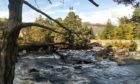 The beautiful Falls of Dochart. at Killin.