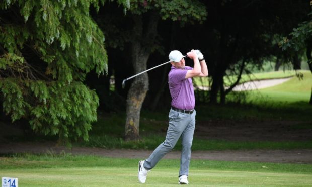 David Logie leads the Scottish Senior Men's Open Championship at Duff House Royal.