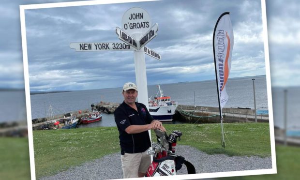 David Sullivan sets off from John O'Groats.