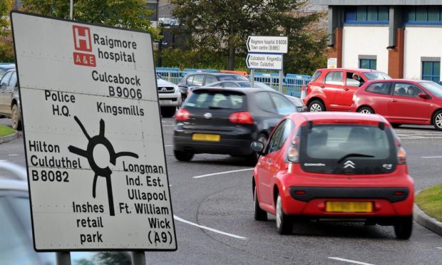 The public are being asked for their ideas to help fix the Inshes roundabout in Inverness. Picture by Sandy McCook.