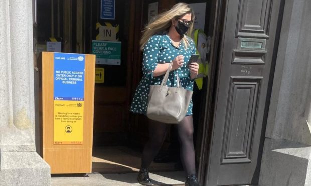 Louise Fraser outside Aberdeen Sheriff Court