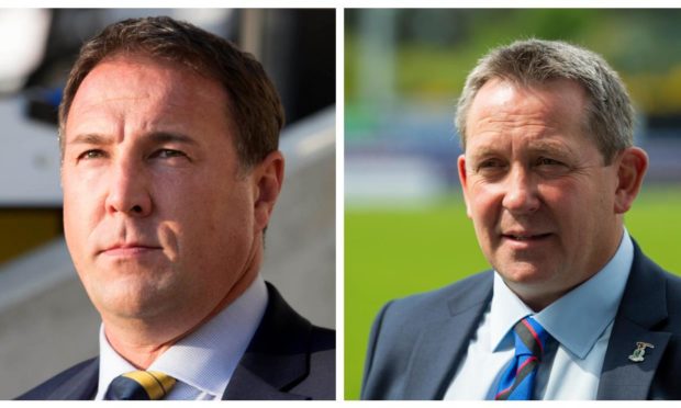 Ross County manager Malky Mackay (left) and Caley Thistle manager Billy Dodds.