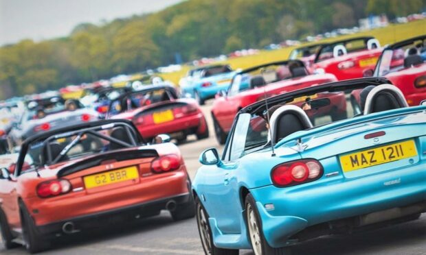 Grampian members of the Mazda MX-5 Owners Club took part in the world record attempt at Elvington at the weekend.