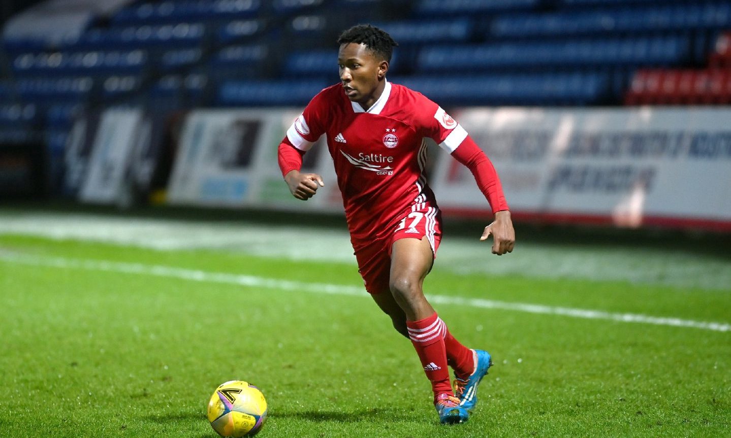 Kieran Ngwenya in action for Aberdeen.