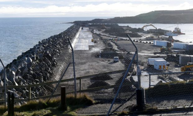 Work continues on the Aberdeen South Harbour