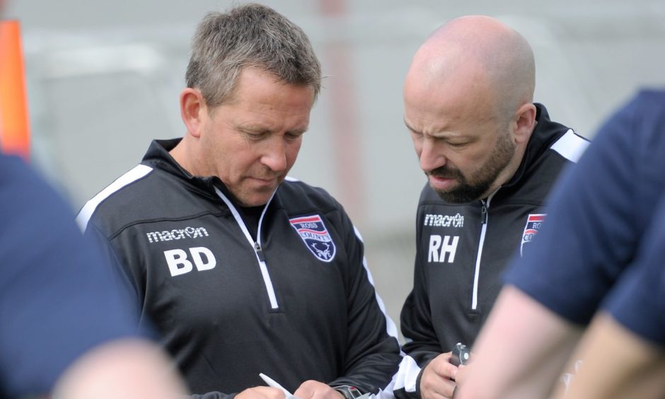 Ross Hughes (right) with Billy Dodds during their time at Ross County.