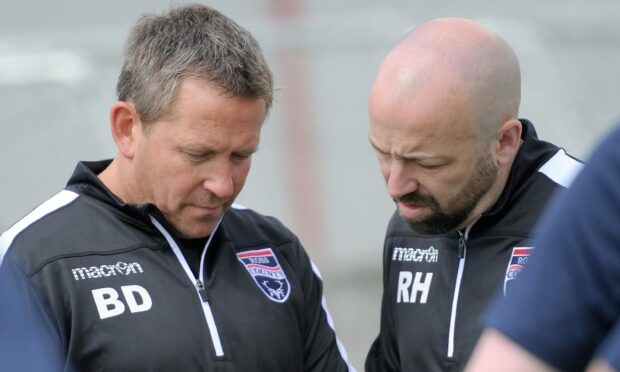 Ross Hughes (right) with Billy Dodds during their time at Ross County.