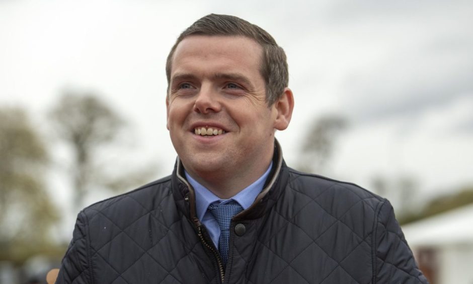 Douglas Ross at the count at the Inverness Leisure Hall.