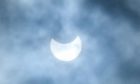 Partial solar eclipse seen from Aberdeen. Picture: Michael Diamond.