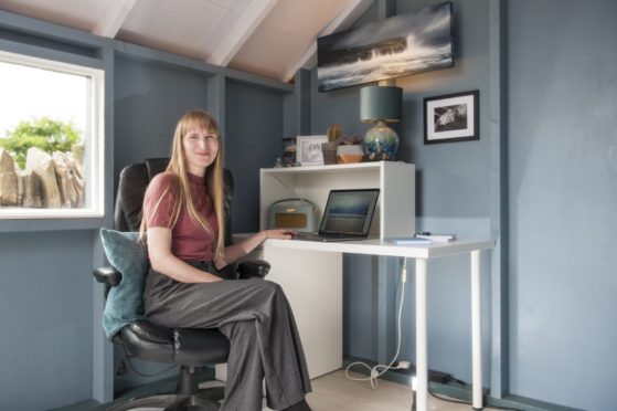 Ms Hughes in her award-winning home office.