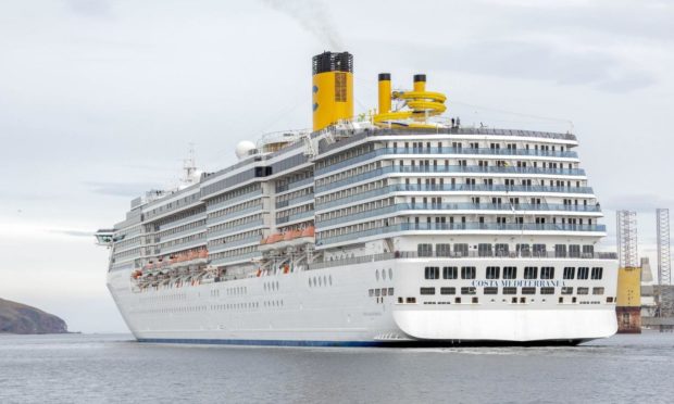 A cruise ship at Port of Cromarty, Invergordon.